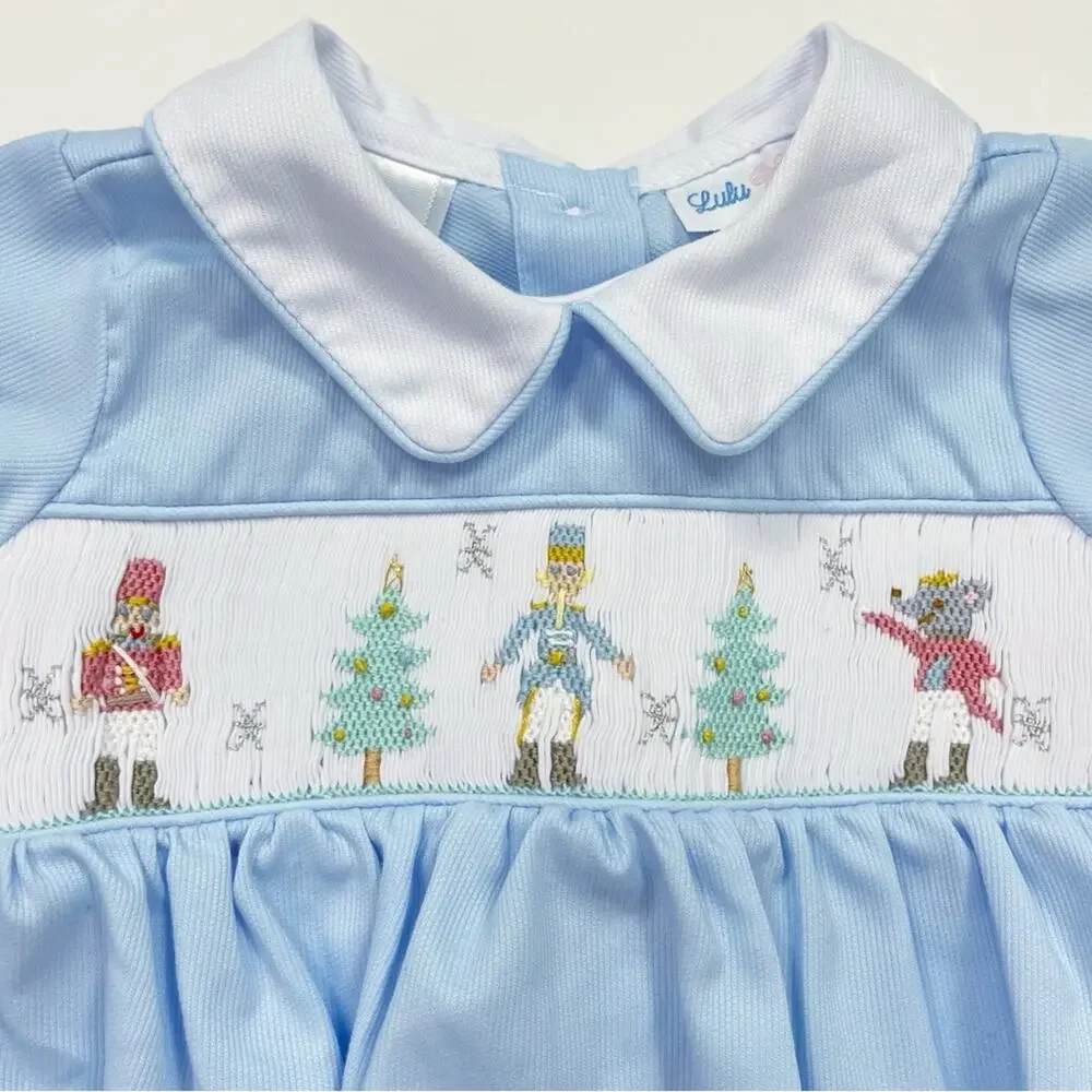 Lulu Bebe Nutcracker Smocked Bubble